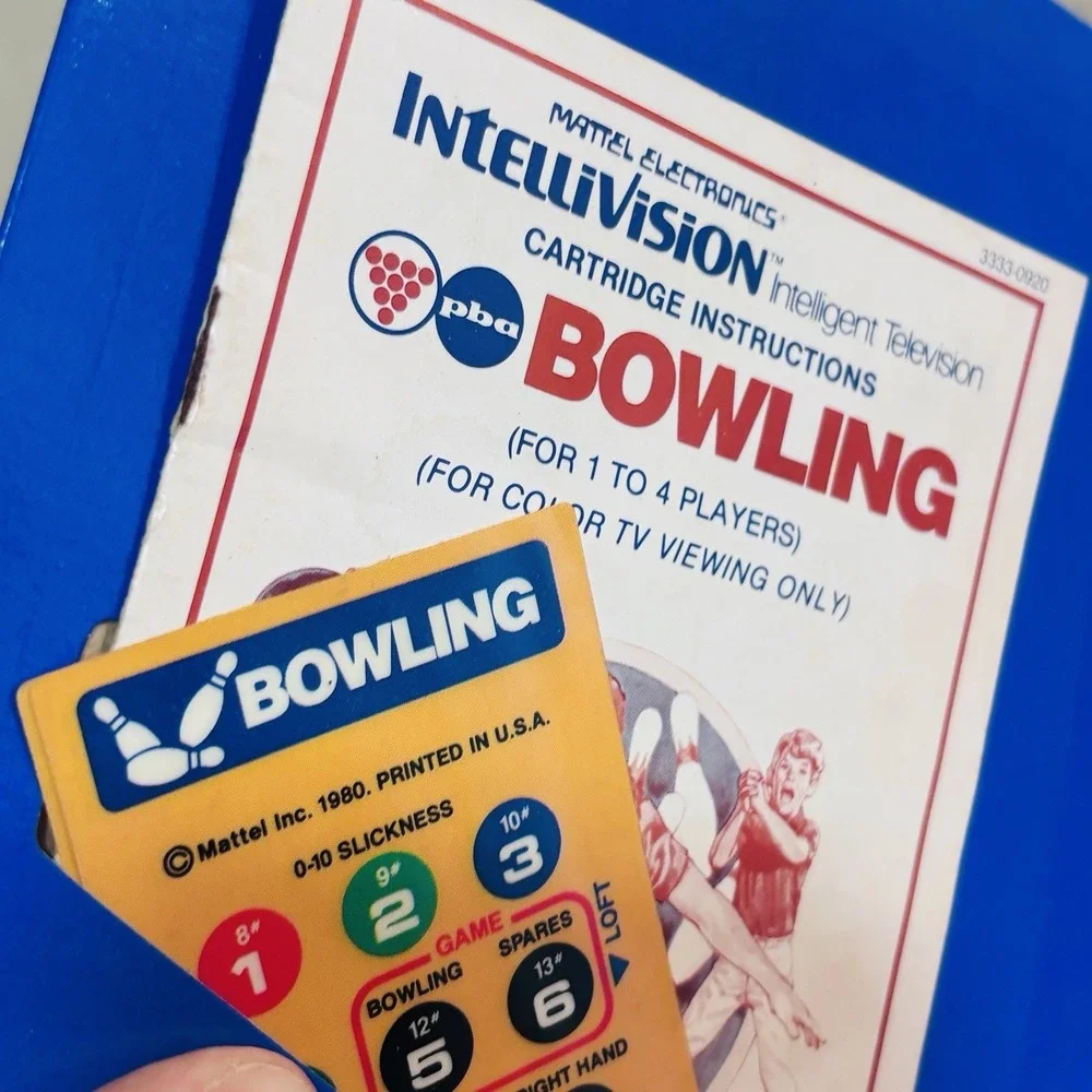 Intellivision PBA Bowling Game with Box, Manual & Overlays Video Game System